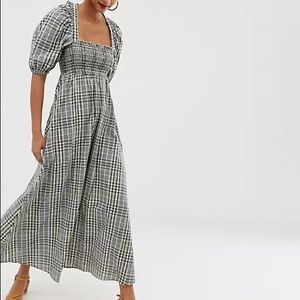 GANNI Inspired ASOS maxi dress in seersucker print